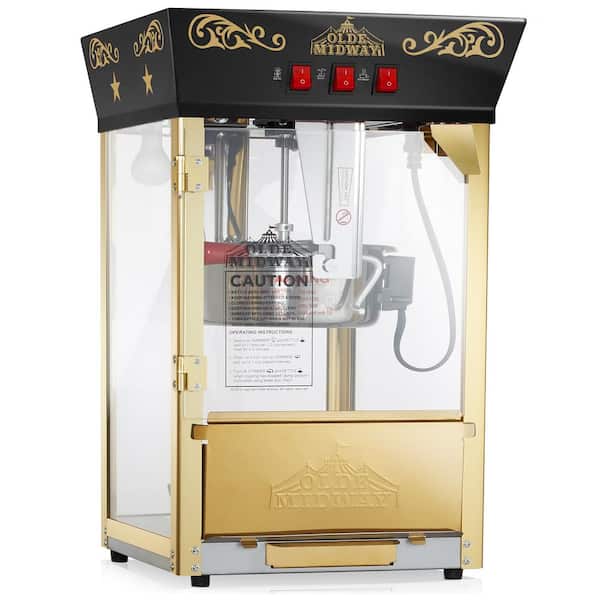 850-Watt 8 oz. Black Movie Theater-Style Countertop Popcorn Machine