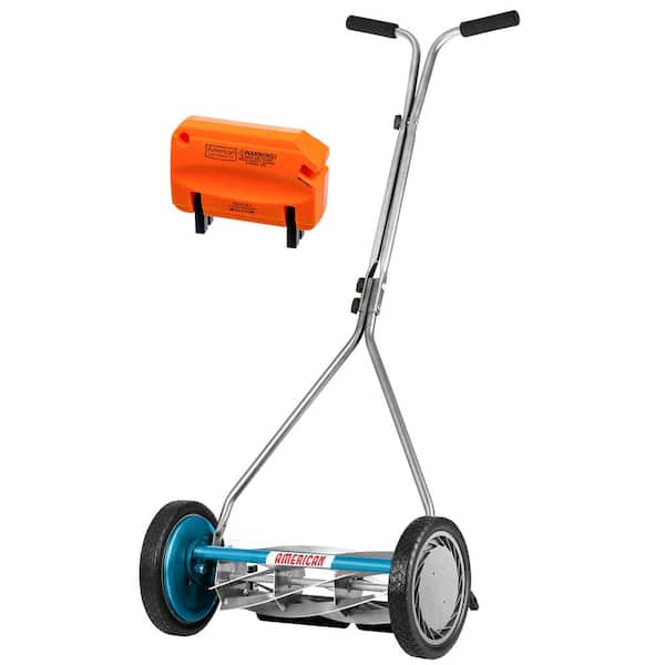 16 in. 7-Blade Manual Walk Behind Reel Lawn Mower Includes SK-2 Sharpener