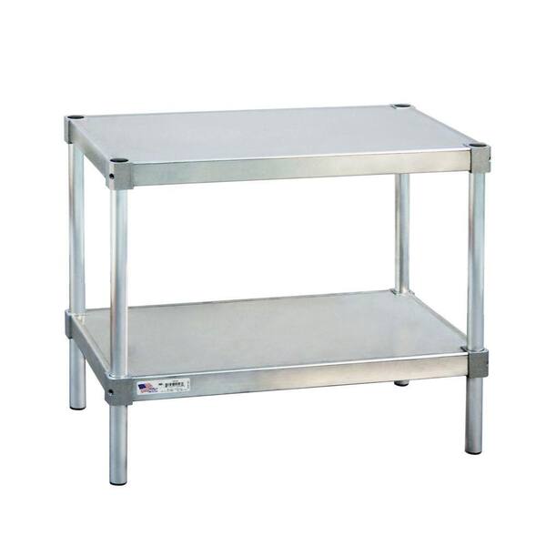 New Age Industrial 15 in. D x 24 in. L x 36 in. H 2-Shelf Aluminum Equipment Stand