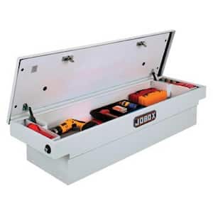 Jobox 71 in. White Steel Full Size Crossover Single Lid Truck Tool Box with Pushbutton Gear-Lock