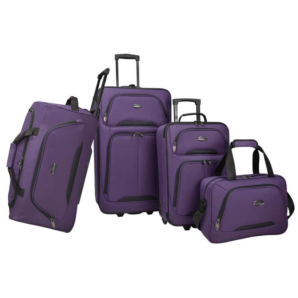 LONG VACATION Luggage Set 4 Piece Luggage Set ABS