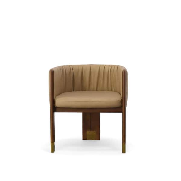 Elati Tan Vegan Leather Dining Chair
