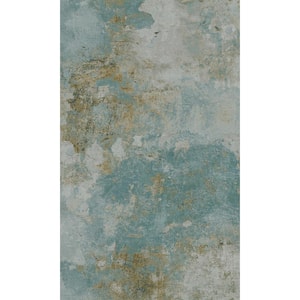 Aqua Old Concrete Effect Textured Printed Non-Woven Paper Non Pasted Textured Wallpaper 57 sq. ft.