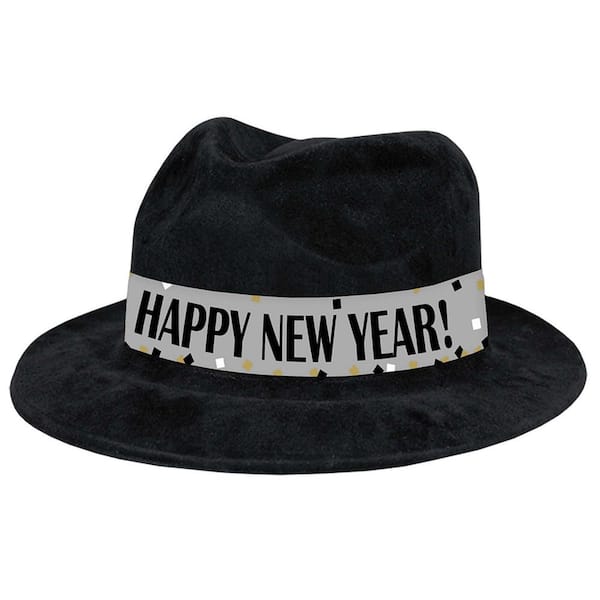 Amscan New Year's 4.5 in. Fedora (4-Pack)