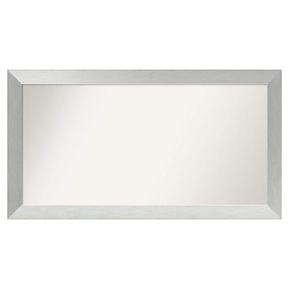 Brushed Sterling Silver 44 in. x 24 in. Custom Non-Beveled Wood Framed Bathroom Vanity Wall Mirror price history on PriceWatchPro