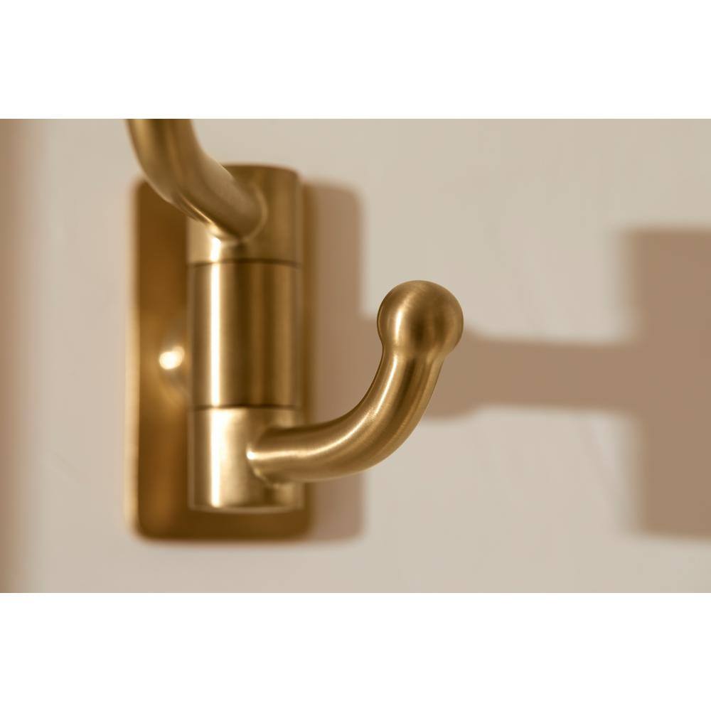 Polished Chrome Double Robe Hook with Modern Design