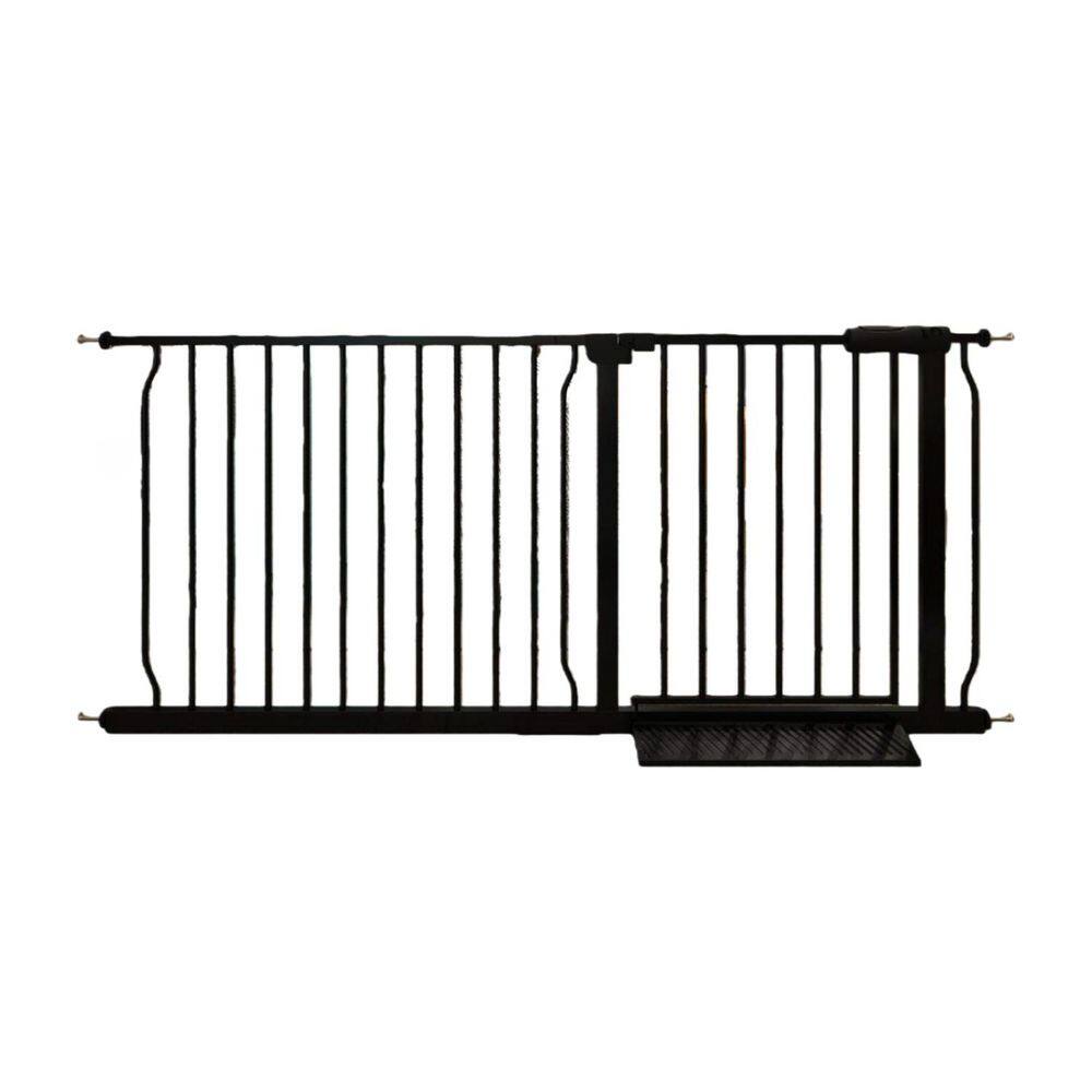 30in.Hx57.5-62.2in.W Pressure Mounted Safety Child Gate,Durable Black Steel Auto-Close Pet Fence for Stairs and Doorways price history on PriceWatchPro