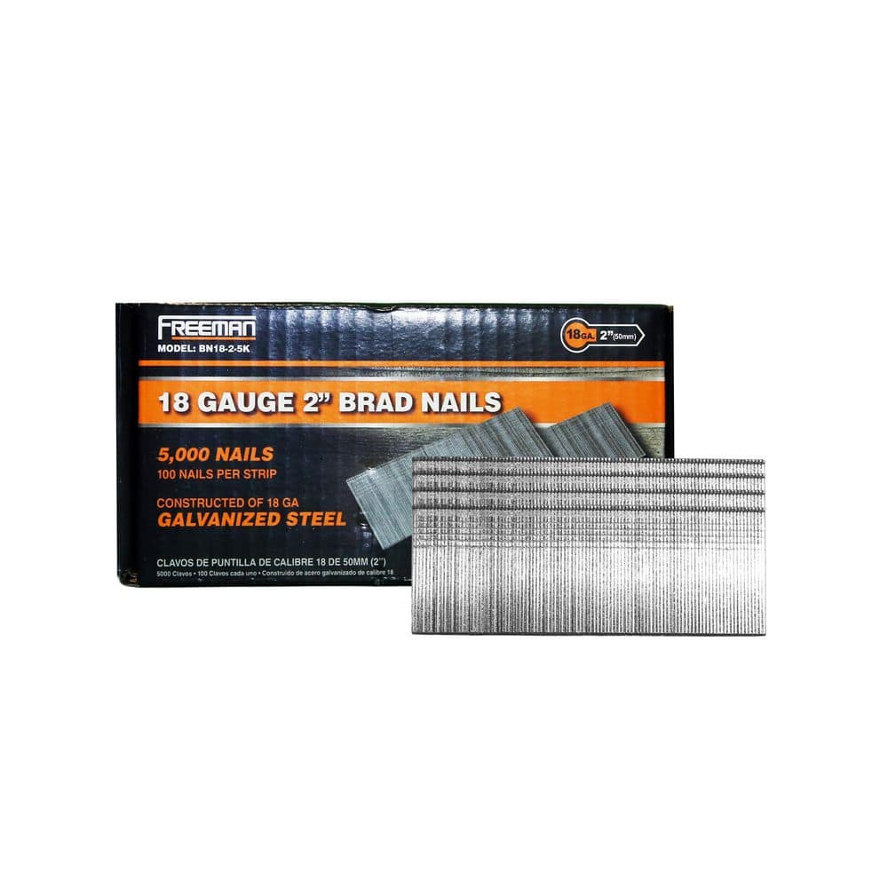 2 in. 18-Gauge Glue Collated Electrogalvanized Brad Nails (5000-Count) - for Trim, Moulding, and Baseboards price history on PriceWatchPro