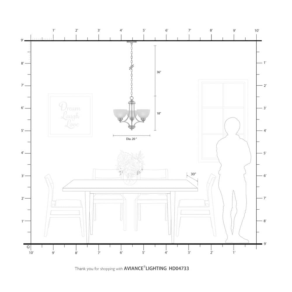 Somerset Brushed Nickel 3-Light Chandelier with Satin Glass