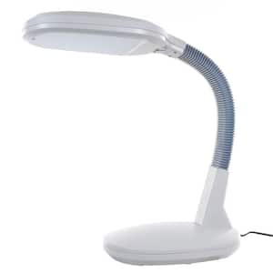 26 in. White LED Sunlight Desk Lamp with Dimmer Switch