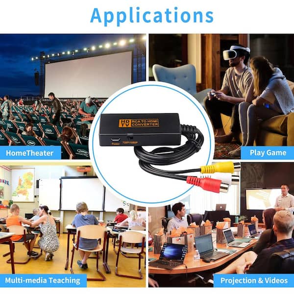 LiNKFOR AV naar HDMI-converter 1080P/720P RCA naar HdMI-converter