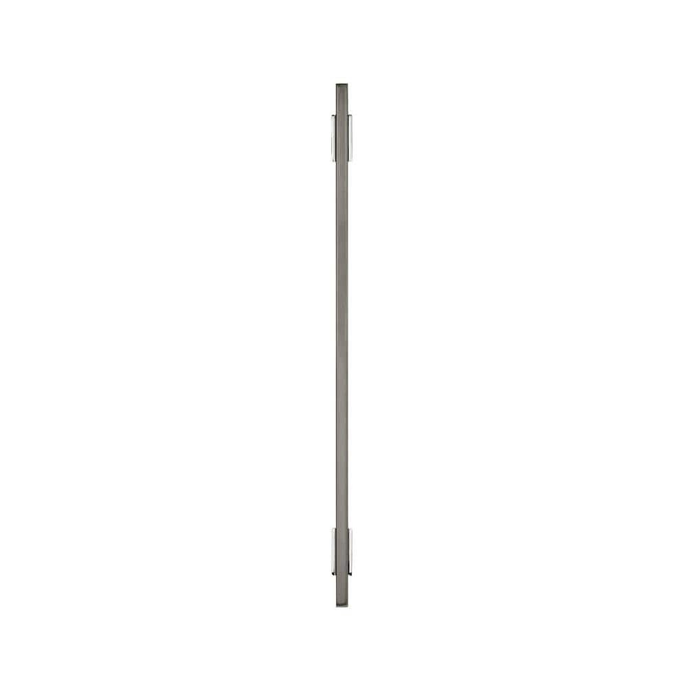 Modern Polished Chrome and Black Chrome Bar Pull with Mounting Hardware