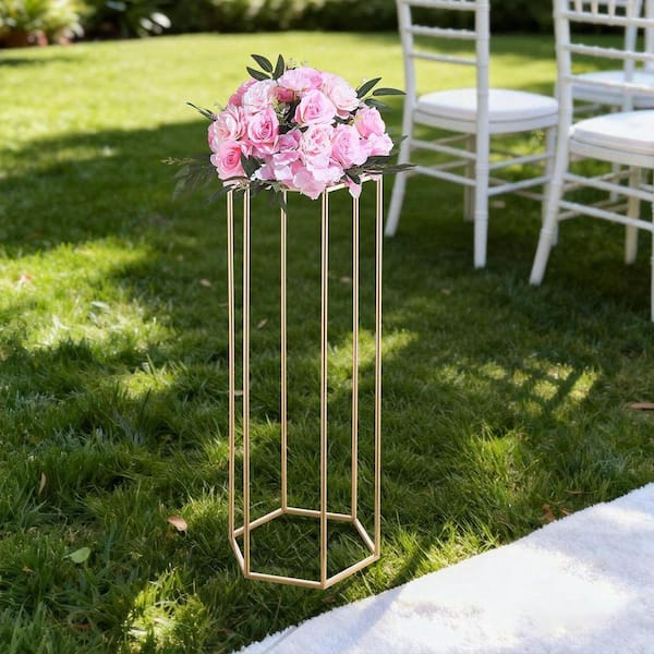 SKYSHALO Wedding Flower Stand, 10-Pieces 31.5 in. Column Stand