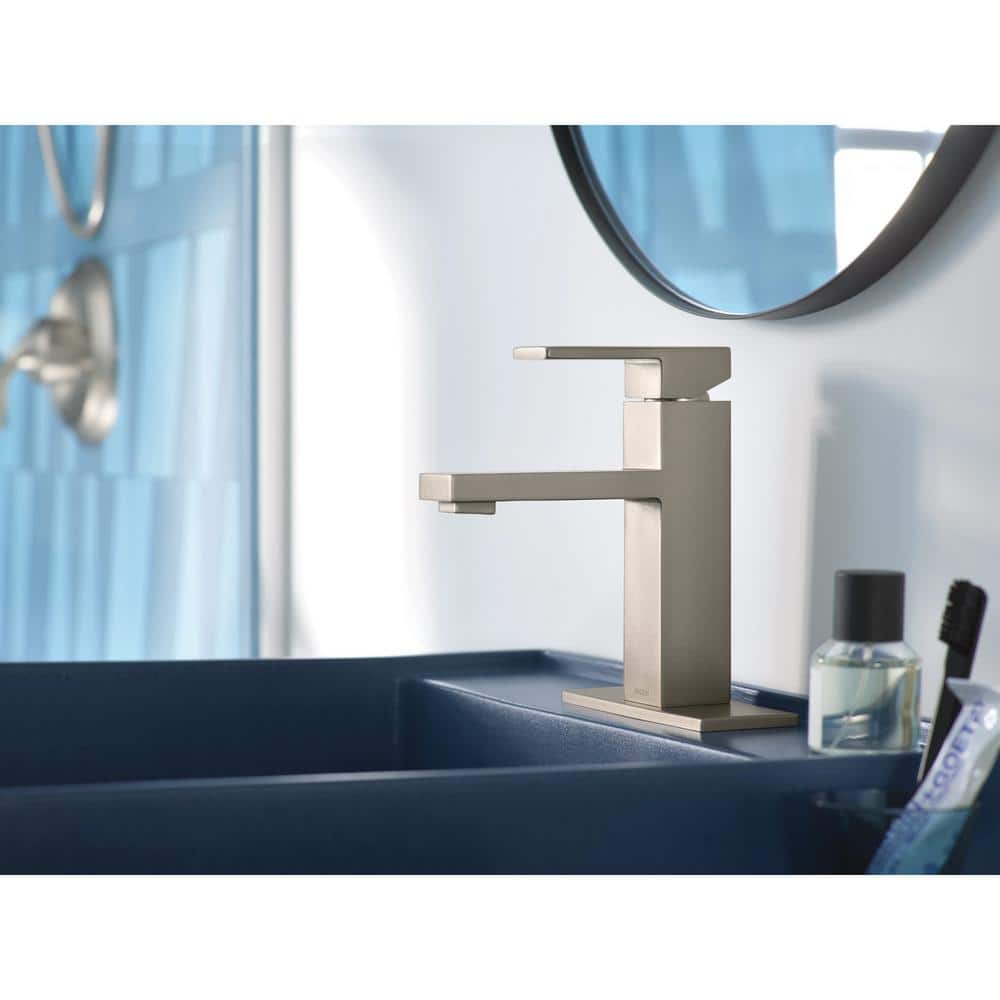 Spot Resist Nickel Modern Single Handle Bathroom Faucet
