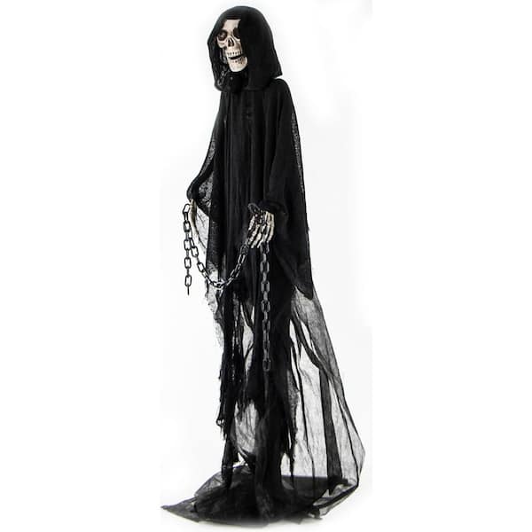 Haunted Hill Farm - 5.5 ft. Animatronic Grim Reaper Halloween Prop