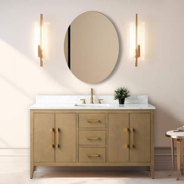 Vanity Art 60 in. W x 22 in. D x 34 in. H Single-Sink Bathroom Vanity ...