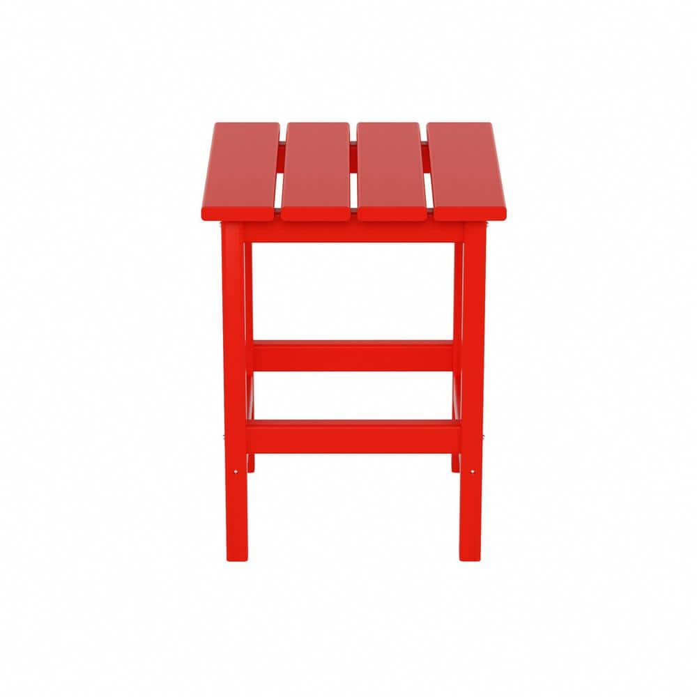 Red Adirondack 3-Piece Outdoor Coffee & Side Table Set