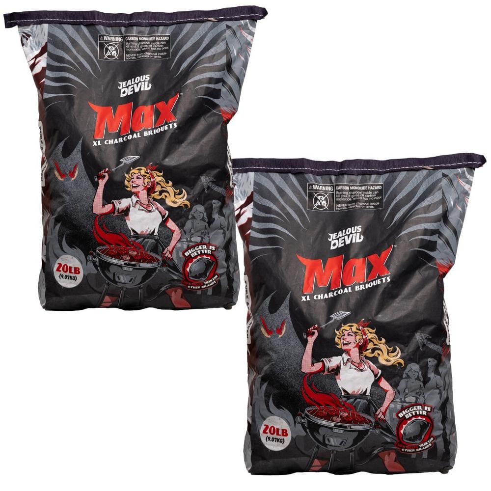 JEALOUS DEVIL 20 lbs. Max XL Charcoal Briquets 2-Pack