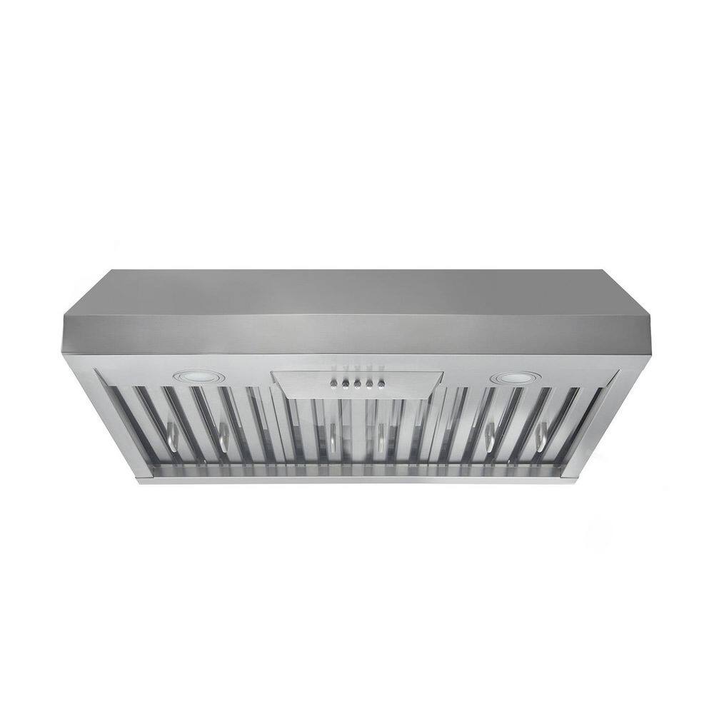 30 in. 600 CFM Ducted Under Cabinet Range Hood in Stainless Steel with Dual Motor, LED Lights and Permanent Filters price history on PriceWatchPro