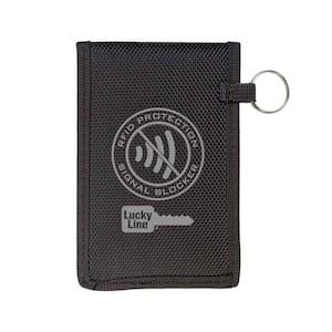 Leather Keychain Wallet Key Organizer RFID Blocking Key 