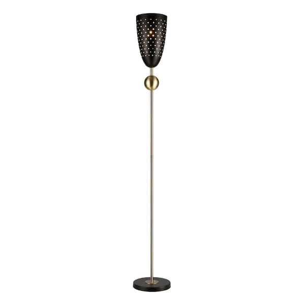 Titan Lighting Amulet 69.5 in. Black Floor Lamp