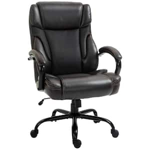 Office Star Executive High Back Office Chair in Black Bonded Leather