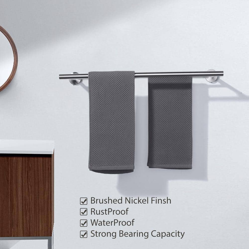 20'' Brushed Nickel Double Wall Mounted Towel Bar
