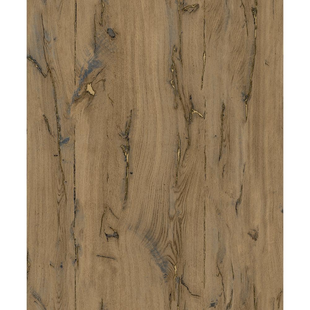 Jackson Light Brown Wooden Plank Wallpaper