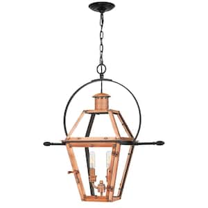 Rue De Royal 2-Light Aged Copper Pendant with Clear Glass