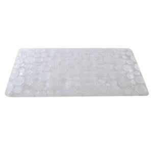 14.4 W x 29.4 L Recycled PVC Non Slip Textured Bath Mat in Clear
