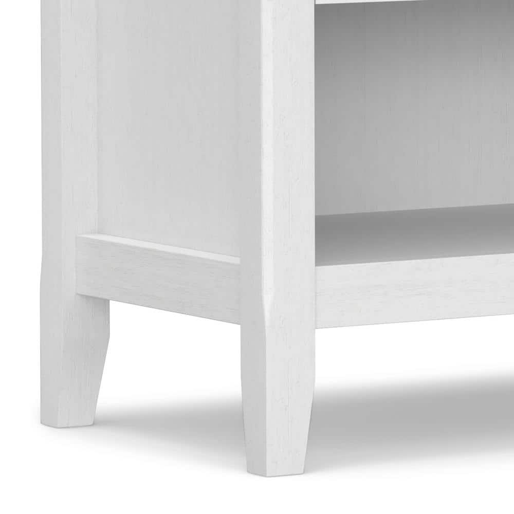 Amherst Solid Wood White 2-Drawer Bedside Table