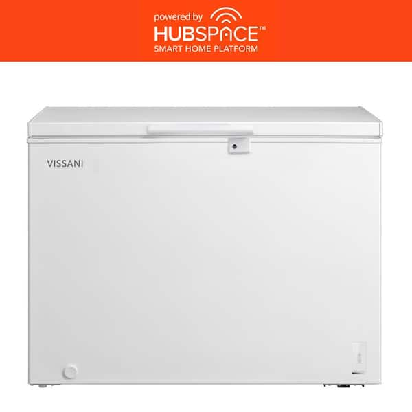 8.8 cu. ft. Manual Defrost Convertible Chest Freezer with LED Light in White Powered by Hubspace