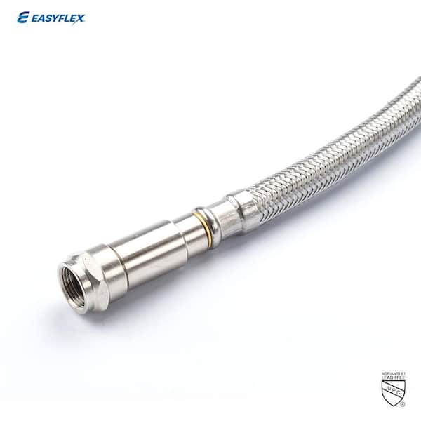 EasyFlex SafeFlow 3/8 in. C with EFV x 3/8 in. C 20 in. L Stainless Steel  Braided Faucet Connector EFFC38C38C20V - The Home Depot