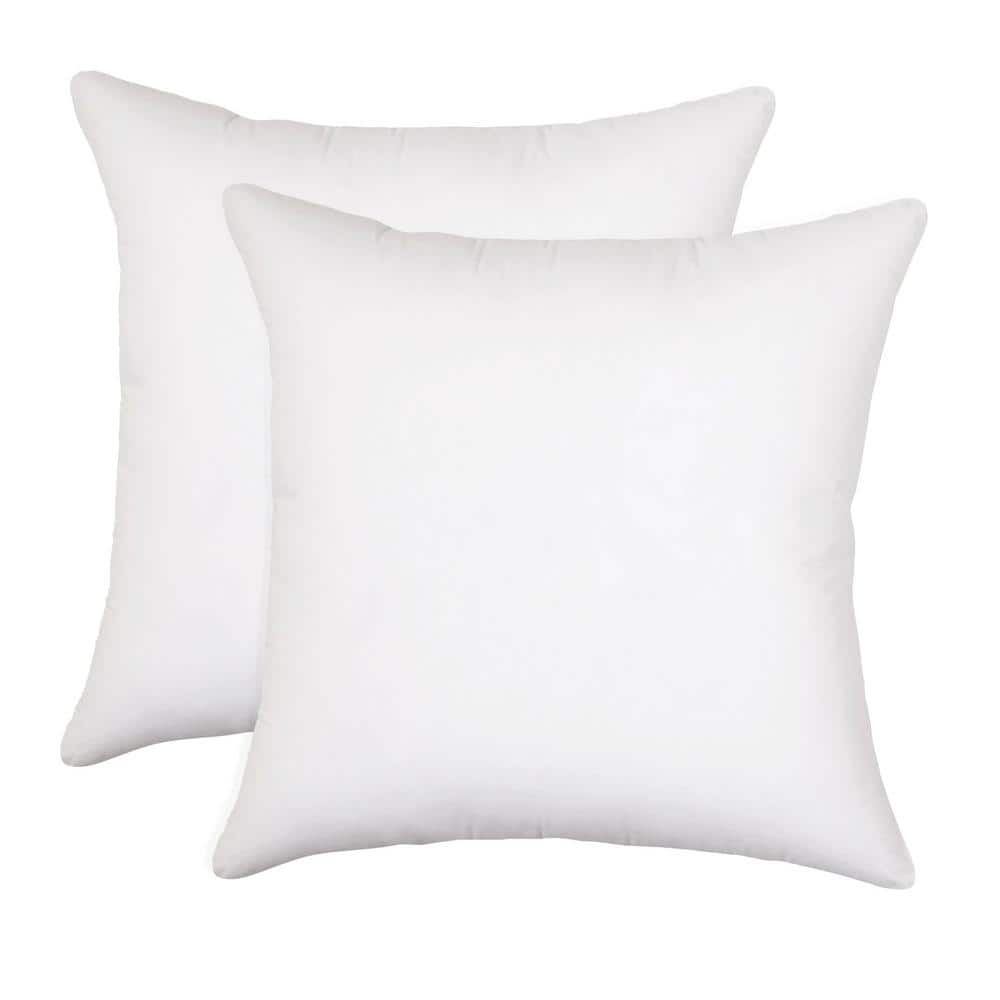 Overfilled White Big and Lofty Euro Pillow (Set of 2)