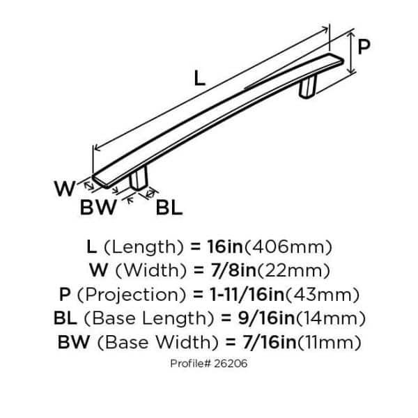 Modern Oil Rubbed Bronze Appliance Pull with Mounting Hardware