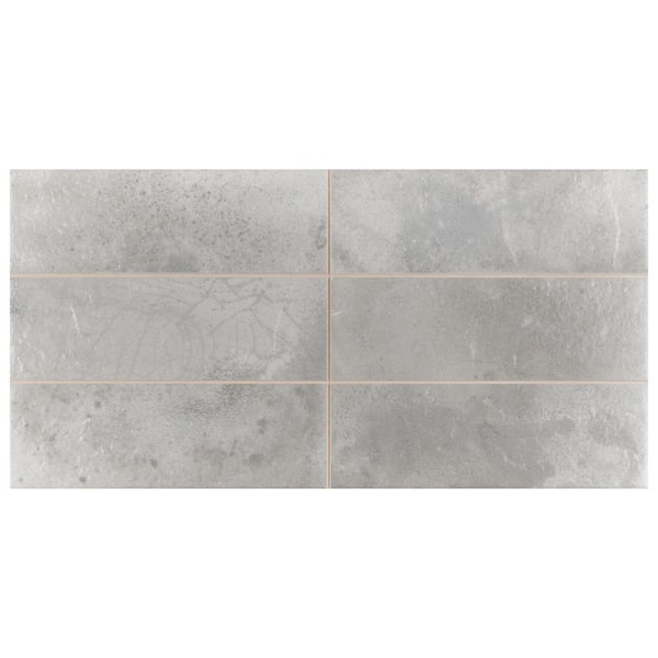 Merola Tile Kings Raku Silver 7-7/8 in. x 15-3/4 in. Ceramic Wall Tile (10.71 sq. ft./Case)