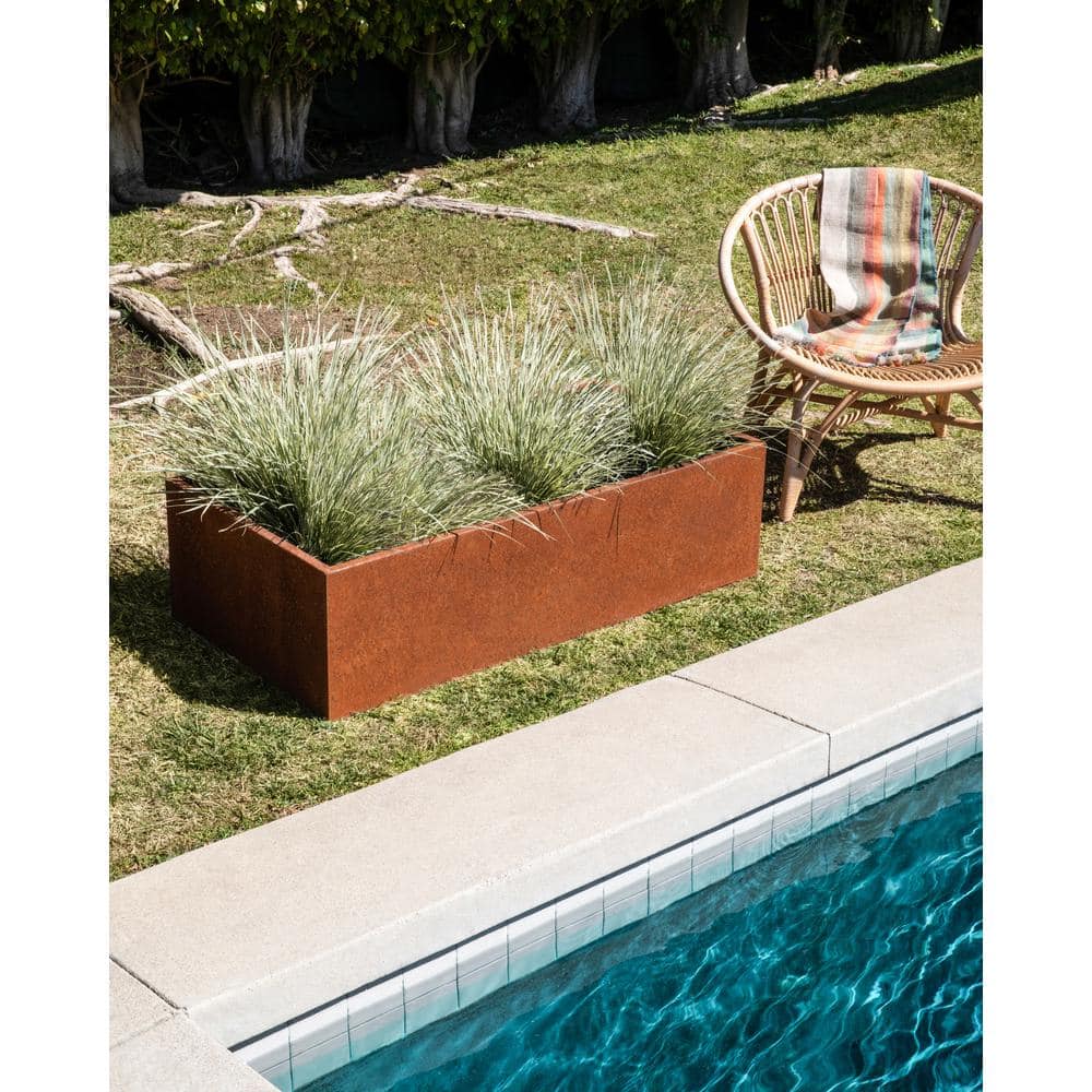 Large Corten Steel Outdoor Raised Garden Bed