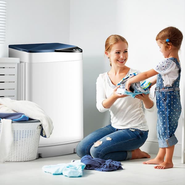 0.8 cu. ft. Traditional Full-Automatic Portable Top Load Washer in Blue with UV Light-UL Certified