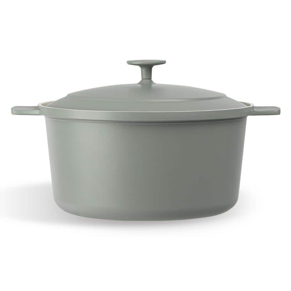 5 qt. Round Aluminum Ceramic Nonstick Dutch Oven in Sage