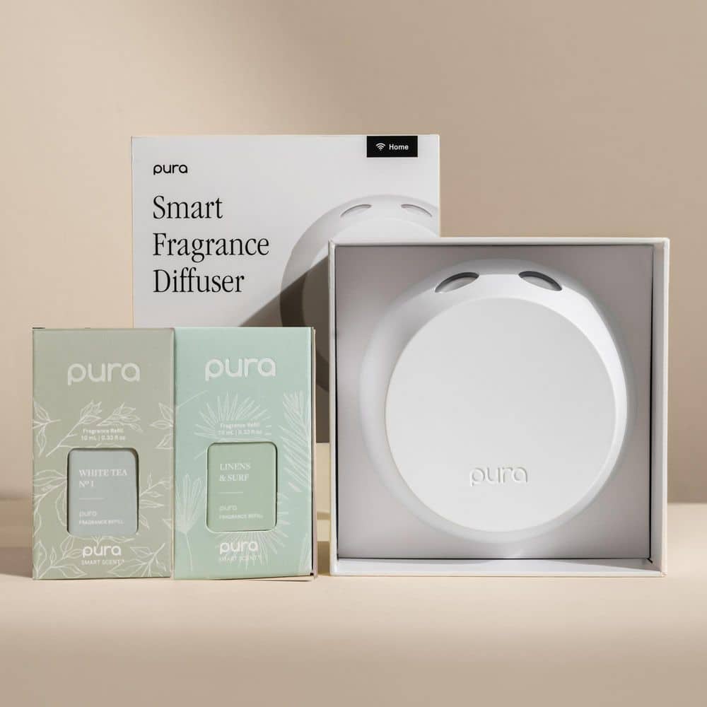 Pura Smart Home Fragrance Diffuser Starter Set with Linens and Surf and ...