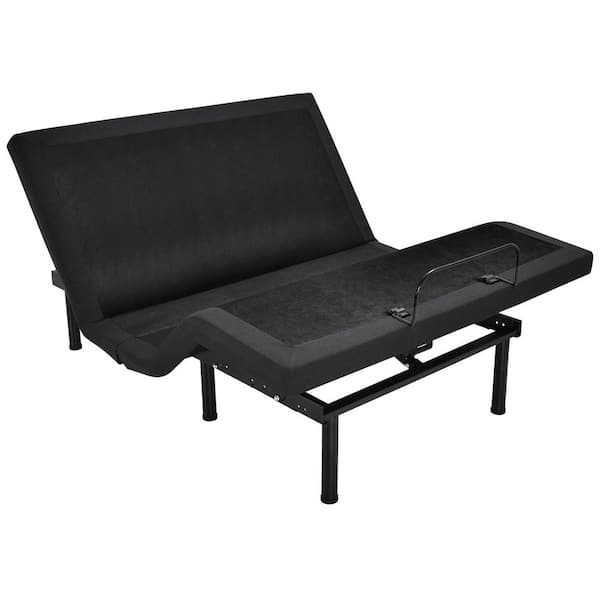 Costway Black Queen Adjustable Bed Base Electric Bed Frame with Massage Remote Contro