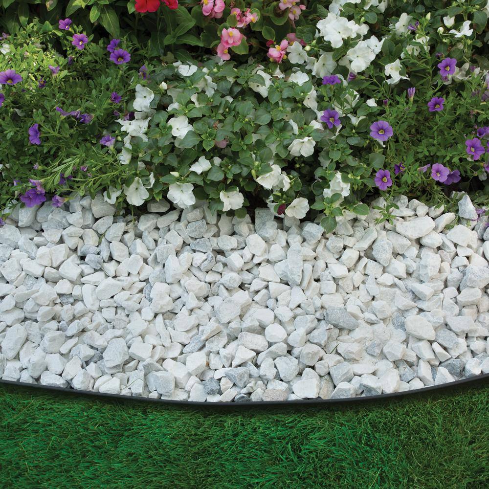 Heavy Duty Black Plastic No-Dig Landscape Edging Kit, 50 ft