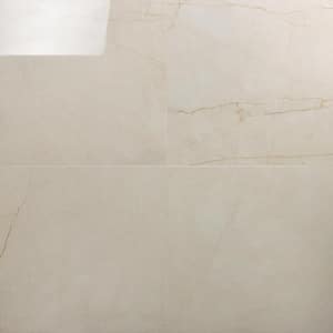 Marmo Beige 23.62 in. x 23.62 in. Polished Marble Look Porcelain Floor and Wall Tile (15.49 sq. ft./Case)