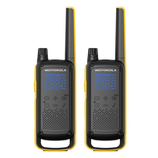 Motorola Talkabout T470 2-Way Radio Black with Yellow Rechargeable (2-Pack)