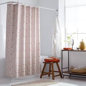 Company Cotton Alexandria Wrinkle-Free Sateen Bird Branch 72 in. Red Shower Curtain