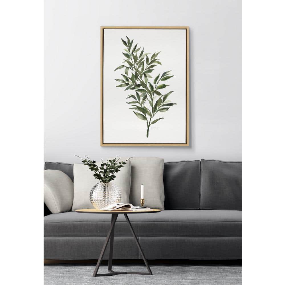 Natural Green Botanical Ruscus Canvas Wall Art Print