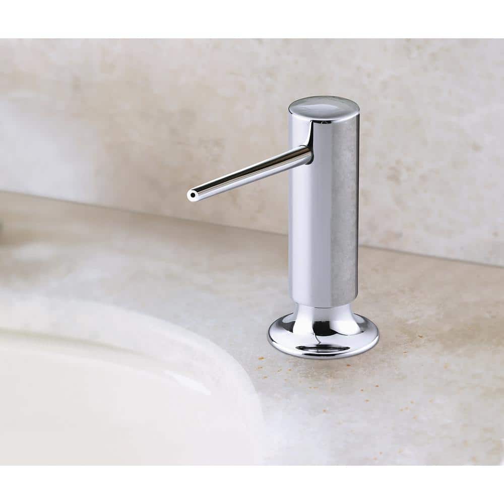 Polished Chrome Brass Soap and Lotion Dispenser