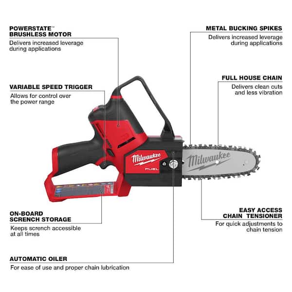Milwaukee - M12 FUEL 6 in. 12V Lithium-Ion Brushless Electric Cordless Battery Pruning Saw HATCHET (Tool-Only)