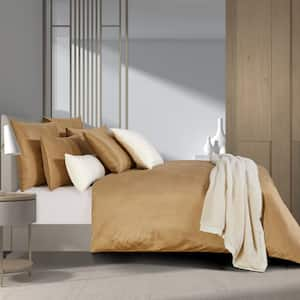 Valletta 3-Piece Gold Polyester King/Cal. King Duvet Cover Set