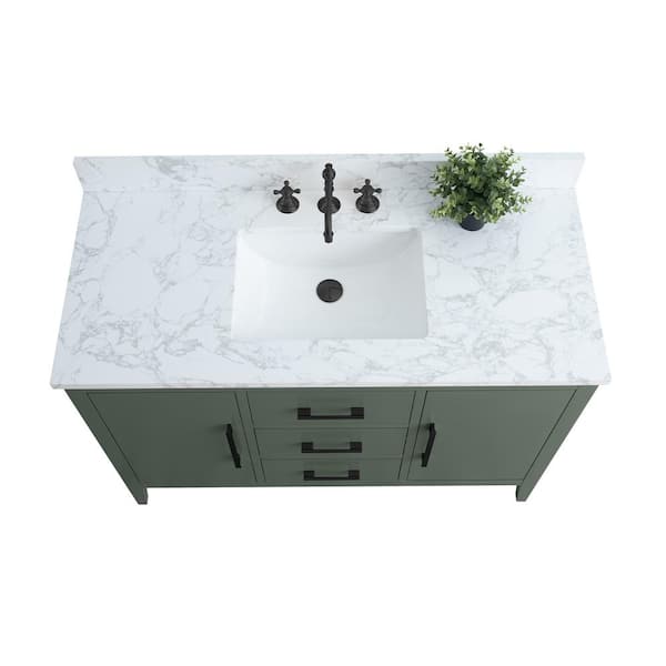 Vanity Art 48 in. W x 22 in. D x 34 in. H Single Sink